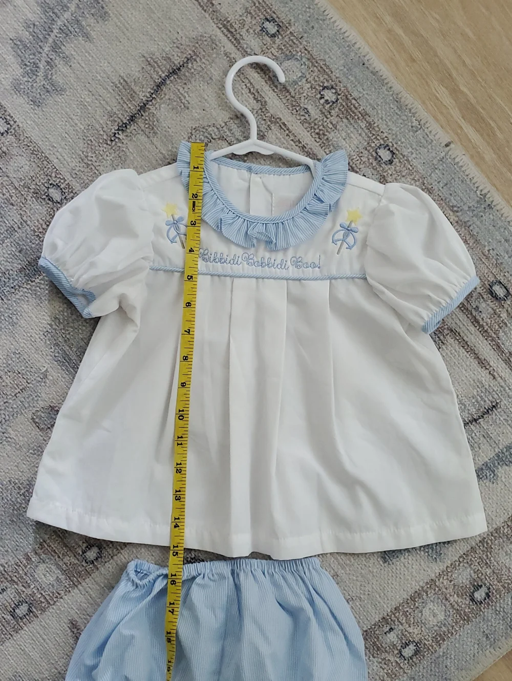 Cecil & Lou Girls Embroidered Bibbidi Bobbidi Boo Magic Wand Matcging Set Sz2T